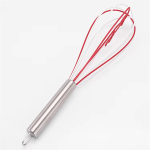 Fouet à œufs manuel en silicone avec manche en acier inoxydable, idéal pour la pâtisserie domestique et la préparation de pâte à <span class=keywords><strong>pain</strong></span> <span class=keywords><strong>d</strong></span>'épices - Product Image 5