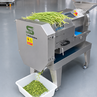 SAIDASHI Grote Capaciteit Bladgroente Snijmachine 1-50mm Verstelbare Bandvoeding Salade Kool Sla Snijmachine Lijn 1-2t/u