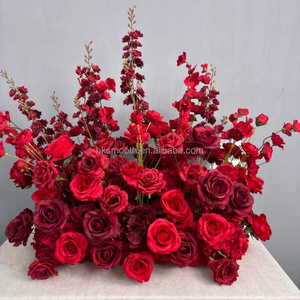 Arreglo de Rosas Artificiales de Seda para Boda, Centro de Mesa Decorativo, Romántico y Soñador, Bola de Flores Rojas Hechas a Mano - Product Image 3