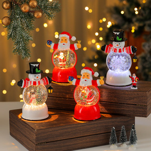 Nueva Lámpara Musical de Copo de Nieve con Agua de Santa Claus, Adorno Luminoso de Muñeco de Nieve, Regalo de Decoración Navideña - Product Image 1