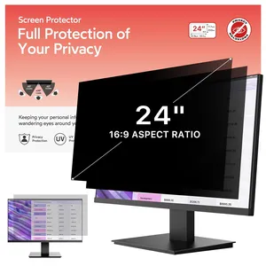 24 inç çıkarılabilir bilgisayar ekran koruyucu filtre için 16:9 geniş ekran bilgisayar monitörü Anti parlama Anti Scratch UV engelleme