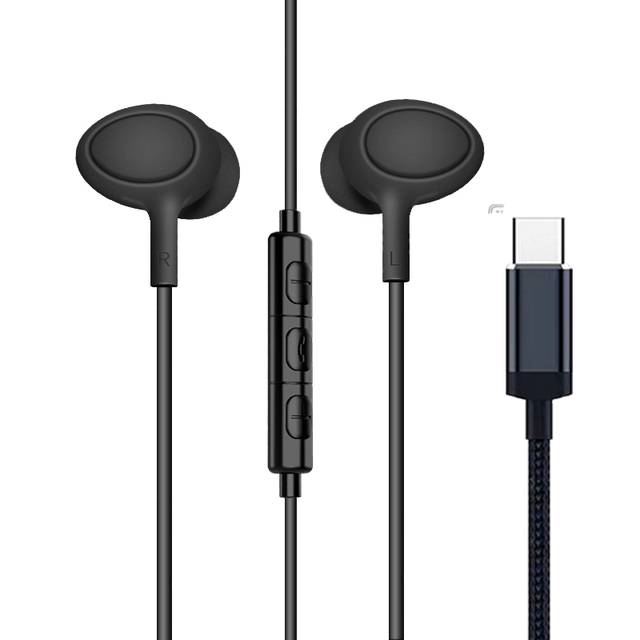 Type C Earbuds with Mic Noise Cancelling Sports USB C Earphones Compatible with Sam sung Note 10 Plus Google Pixel Oneplus