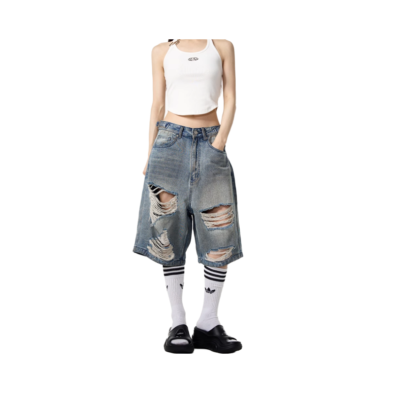 American Retro High End Cropped Denim