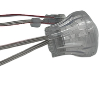 Extérieur 3 Fils 24v 60mm 18leds 3D 360 degrés RVB Ucs2903 Multicolore Cabochon Led pixel Lumière Fairground Led Lumières