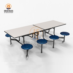 Moderne Vouwen en Verwijderbare Plastic Zetels Schoolkantine Eettafel - Product Image 4