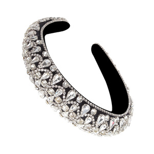 Serre-tête en cristal Hua Liyu pour femme, style baroque, accessoire de cheveux en strass, coiffe de mariée - Product Image 5