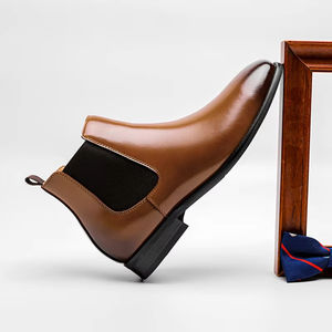 Botas de Tobillo de Cuero Genuino 2025 para Hombre, Cierre con Cordones, Suela de Goma Antideslizante, Estilo Retro, para Trabajo - Product Image 3