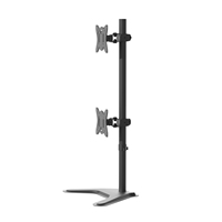 Support de bureau pour deux moniteurs avec capacité de charge de 10 kg, rotation à 360° et réglage complet de l'inclinaison, pour écrans de 10 à 32 pouces