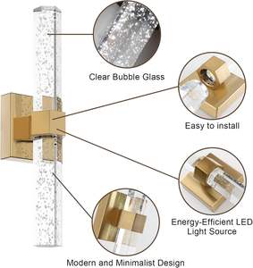 Applique murale LED en cuivre de luxe moderne nordique avec douille B22 à montage en saillie pour la maison et le bureau (vente en gros) - Product Image 2