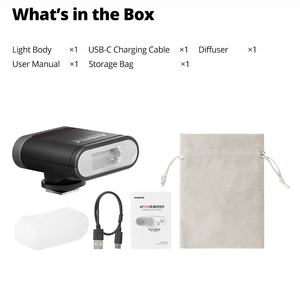 Flash pour appareil photo Ambitful AF100 Mini GN12 5600k Speedlite avec griffe standard pour Sony Canon Nikon - Product Image 6