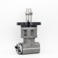 Tête de fraisage latérale robuste WEDN HSK63A BT40 à couple élevé, tête angulaire à 90 degrés pour usinage intensif sur centre d'usinage CNC, compatible avec les fraises à queue