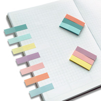 Marque-pages fluorescents de haute qualité, mini-notes autocollantes en PET colorées, marque-pages en PET pour l'étude