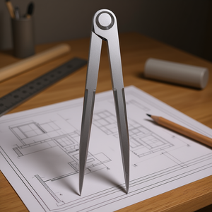 Compás de Precisión Fervous, Herramienta de Dibujo Metálica de 15 cm para Dibujo Técnico - Product Image 3