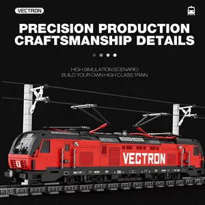 Trenes Urbanos Reobrix MOC 66019, Modelo de <span class=keywords><strong>Tren</strong></span> <span class=keywords><strong>El</strong></span>éctrico Europeo de Pasajeros, 1889 Piezas, Bloques de Construcción, Juguetes para Niños, Regalo - Product Image 4