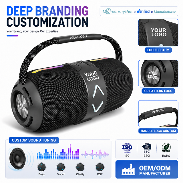 Blue Tooth Mini Sample Clear Outdoor Boombox Speaker Wholesales High Quality Heavy Custom Soundcore Wireless Portable Speaker