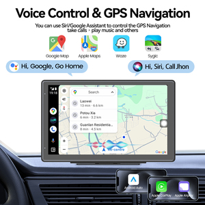Maustor 9 pouces IPS écran tactile DashCam DVR BT WIFI sans fil CarPlay sans fil Android Auto <span class=keywords><strong>Portable</strong></span> <span class=keywords><strong>lecteur</strong></span> <span class=keywords><strong>DVD</strong></span> pour <span class=keywords><strong>voiture</strong></span> universelle - Product Image 2