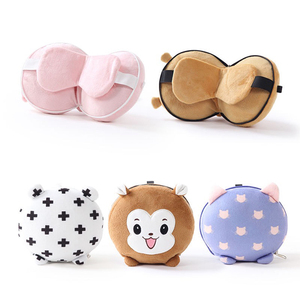 Fabricante personalizado animales de peluche almohada 2 en 1 viaje siesta cuello almohada con máscara de ojos - Product Image 2