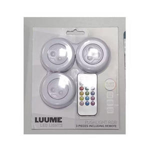 Control remoto 3PCs Gabinete Luz RGB Push <span class=keywords><strong>Light</strong></span> Night <span class=keywords><strong>Light</strong></span> Set - Product Image 3