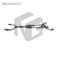 ING SUS304 Échappement arrière à soupapes pour Nissan 370Z VQ37VHR 3.7L V6 2009-2020 |   Échappement double à embout bleu brûlé en gros