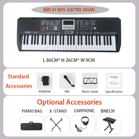 Nuevo Piano Electrónico Sintetizador 2025, Teclado Musical Electrónico Semiprofesional de 61 Teclas en Venta, Órgano Electrónico
