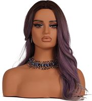 Tête de Mannequin Femme Réaliste Europe et Amérique avec Buste de Têtes de Mannequin pour Perruques, Maquillage, Accessoires de Beauté