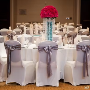 Nouvelle couverture de table d'événement de concepteur avec la plinthe plissée pour des banquets et l'usage d'hôtel - Product Image 1