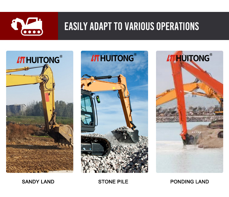Anti Corrosion Long Reach Excavator Booms Extended Digger Spare Parts