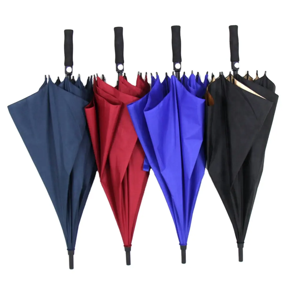 Chinese Manufacture Colorful Golf Umbrella Outdoor Man And Woman Favorite As Business Gift Semi-auto Super Waterproof Umbrella//