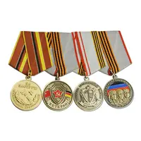 Personalizado conmemorativo militar del ejército premio británico alemán medalla con cinta