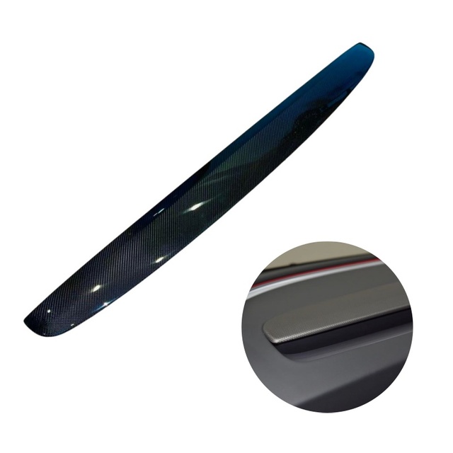 FNTECH 2025 Tesla Model 3/Y Carbon Black Luxury Dry Molded Carbon Fiber Dashboard Trim Replacement Full Interior Kits