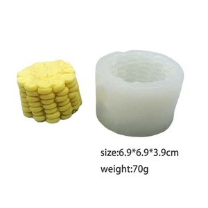 Mattiniero 3D dolce di mais candela di simulazione stampo <span class=keywords><strong>per</strong></span> decorazione in gesso <span class=keywords><strong>per</strong></span> aromaterapia a forma di mezza mais stampo <span class=keywords><strong>per</strong></span> fondente in silicone - Product Image 5