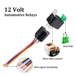 5-Pin 12 V hợp nhất chuyển tiếp chuyển đổi kit 30 amp 12 Volt ô tô Rơ Le với cầu chì cho xe ô tô tự động - Product Image 3