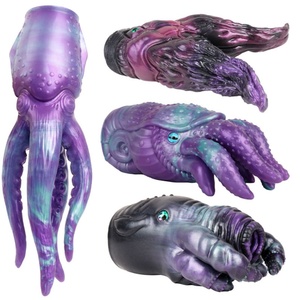 GEEBA Monster Deep Sea Octopus Tentacle Butt Plug Copa de Masturbación Masculina al por Mayor, Copa de Masturbación de Silicona Suave con Canal de Vagina - Product Image 1