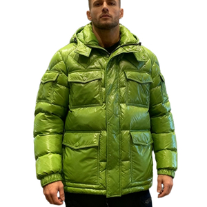 Manteau imperméable chaud et épais pour homme, tendance, couleur unie, coupe oversize, doudoune en duvet d'oie, design de créateur - Product Image 1