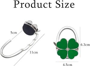 Porte-sac à main pliable en forme de papillon pour table, support de sac à main pliable, breloque de sac, pochette en velours verte avec fermeture, pour mariage et anniversaire - Product Image 2