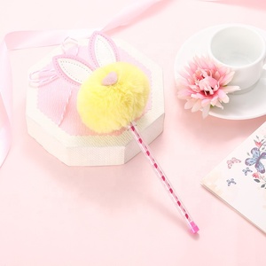 Creative School Kids Toy Gifts Cute Kawaii pink <strong>Rabbit</strong> Plushy Gel <strong>Pen</strong> for Girls - Product Image 5