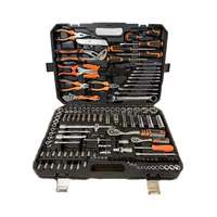 Kit de réparation de turbine en acier au carbone 72 dents, 160 pièces, avec clé à cliquet à douille CR-V, pinces, embouts de tournevis, couteau utilitaire, OEM
