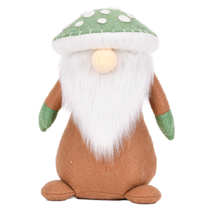 Mushroom Hat Woodland Gnome Plush Sitting Toadstool Tomte Doll Brown Felt <b>Figurine</b> for Fairy <b>Garden</b> Table Decor Bulk - Product Image 1