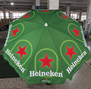 Parasol de plage <span class=keywords><strong>Heineken</strong></span> 2M avec poteau en <span class=keywords><strong>aluminium</strong></span> résistant au vent et antirouille, baleines en fibre de verre - Product Image 4