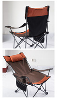Chaise de camping pliante pour hamac intérieur extérieur avec pompon à franges en dentelle macramé avec oreiller