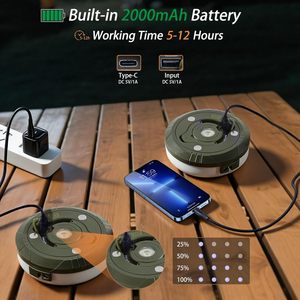 Cắm Trại Chuỗi Đèn 4 Trong 1 Xách Tay 8 Chế độ Chiếu Sáng USB Sạc Nhanh Lưu Trữ Không Thấm Nước Lều Đèn Chuỗi Cho Đi Bộ Đường Dài Sân - Product Image 2