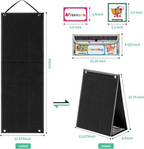 Juguete Educativo para Niños, Tabla de Tareas Visual, Tabla de Rutinas de Fieltro, Material Escolar para Niños Pequeños, 42x12.8 Pulgadas, Personalizable - Product Image 4