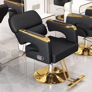 Multifunctional Luxury Black Salon Barber Chair Reclining 360 Rotation Professional Hydraulic Pump Barber Salon Shop - Product Image 1