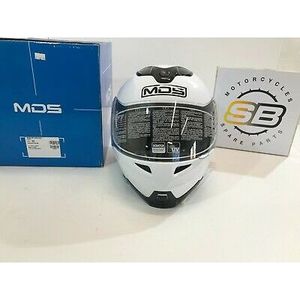 Casco Modulare Mds Md200 Bianco Solido Taglia XS 53-54 E2205 Casco da Moto - Product Image 1