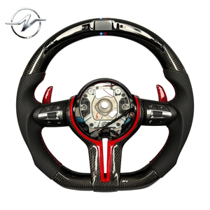 พวงมาลัยคาร์บอนไฟเบอร์น้ำหนักเบา ดีไซน์พิเศษจาก YZ สำหรับรถยนต์ F10 F11 F15 F16 F30 ซีรีส์ 3 ซีรีส์ 5 - Product Image 1