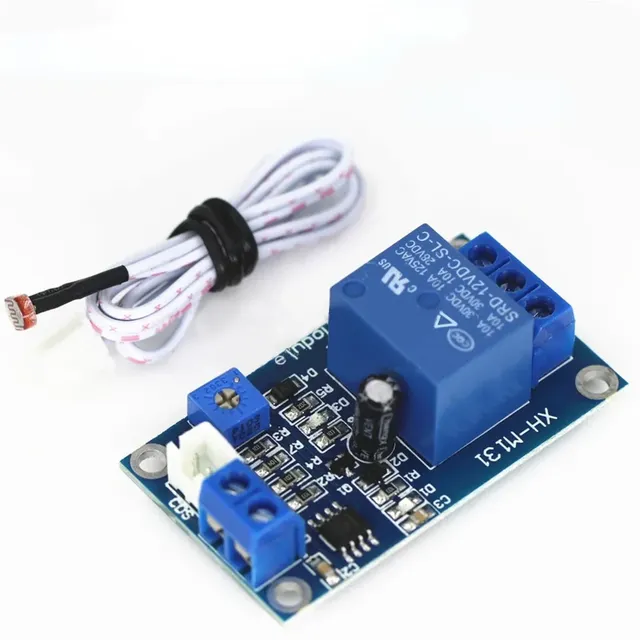 XH-M131 Smart Light Sensor Module 10A Photoresistor Relay Automatic Brightness Control Switches with DC 5V/12V Switches huakeic