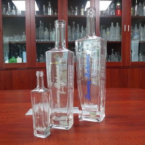 Bottiglia di Vetro Quadrata per Liquori 375 ML Rum 375ML Bottiglia Vuota per Vino - Product Image 5
