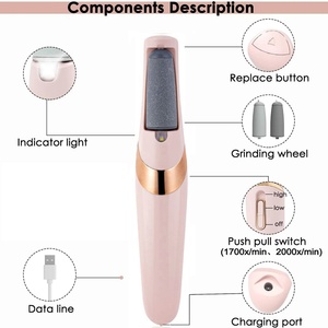 Lime à pieds électrique pour éliminer les peaux mortes, lime à callosités rechargeable, outils de pédicure, kit de soin des pieds - Product Image 4