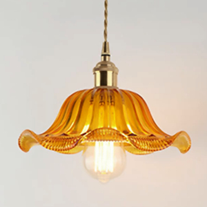 Lámparas Colgantes de Cristal Ámbar con Diseño de Encaje, Estilo Petty Bourgeois, Decorativas para Cocina, Restaurante, Bar, Mesa - Product Image 2