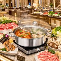 Nouvelle Arrivée 2026 – Ensemble de 3 Ustensiles de Cuisine Antiadhésifs en Acier Inoxydable – Batteries de Cuisine et Chauffe-Plats pour Hot Pot